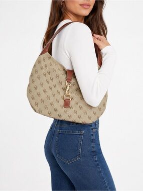 Dooney & Bourke Vintage Y2K Signature Quilt Logo Shoulder Bag